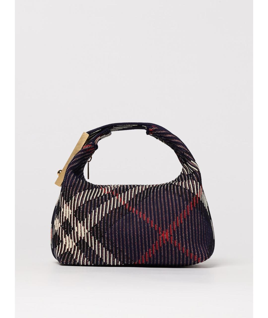 BURBERRY Фиолетовая тканевая сумка с короткими ручками, фото 6