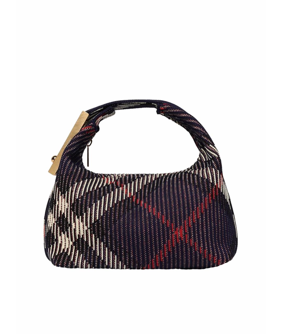 BURBERRY Фиолетовая тканевая сумка с короткими ручками, фото 1