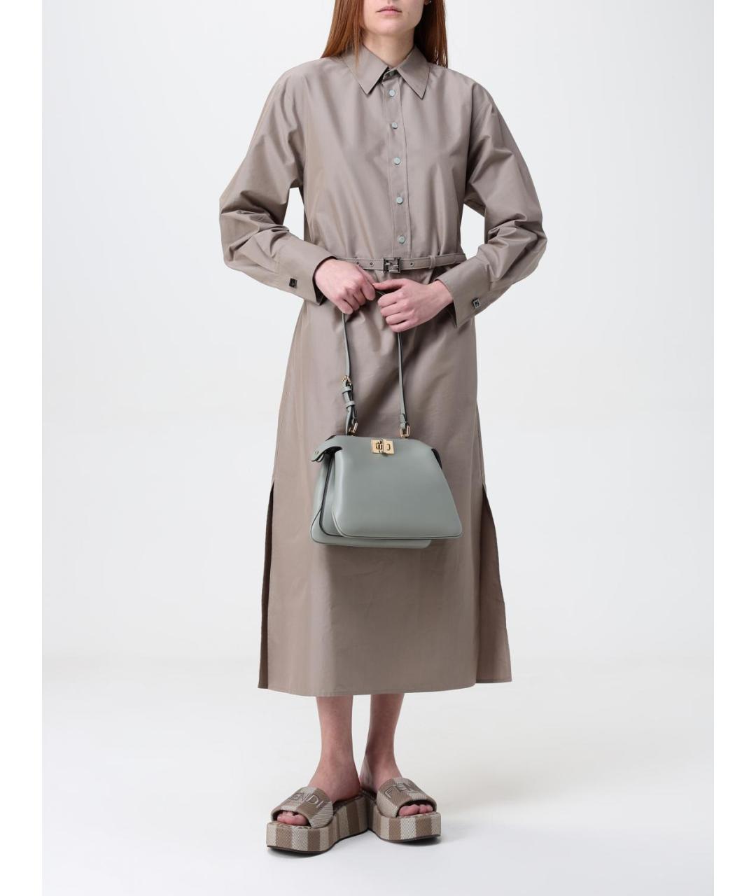 FENDI Серая сумка через плечо, фото 3