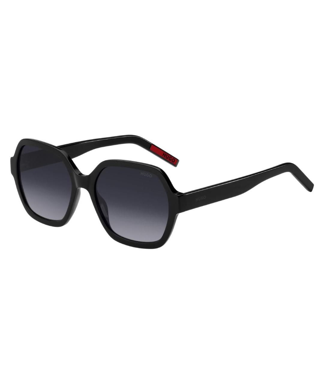 HUGO BOSS Черные пластиковые солнцезащитные очки, фото 1