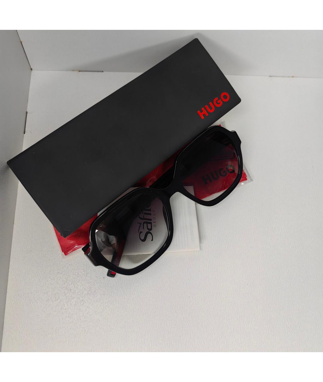 HUGO BOSS Черные пластиковые солнцезащитные очки, фото 2
