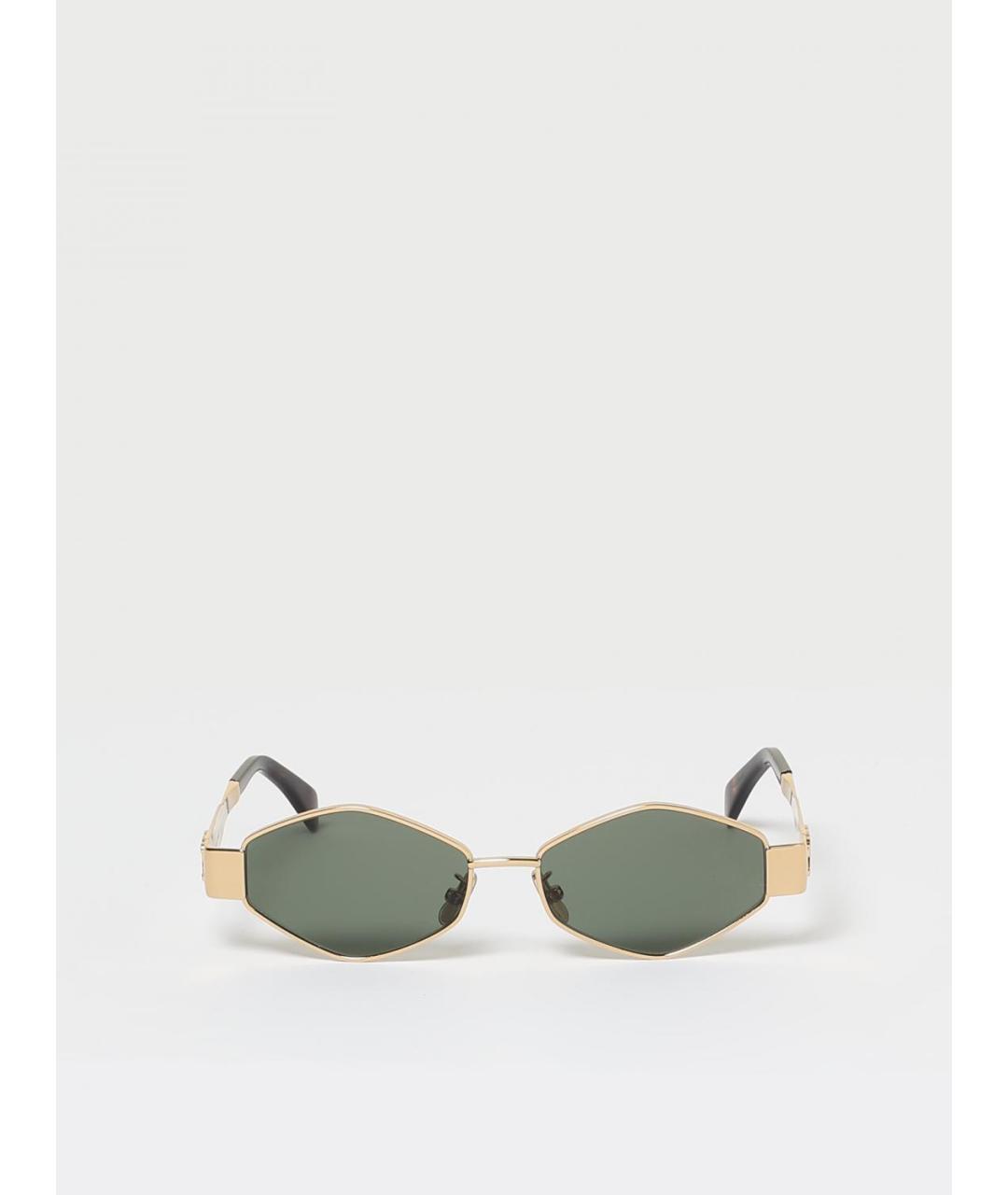 CELINE Золотые металлические солнцезащитные очки, фото 4
