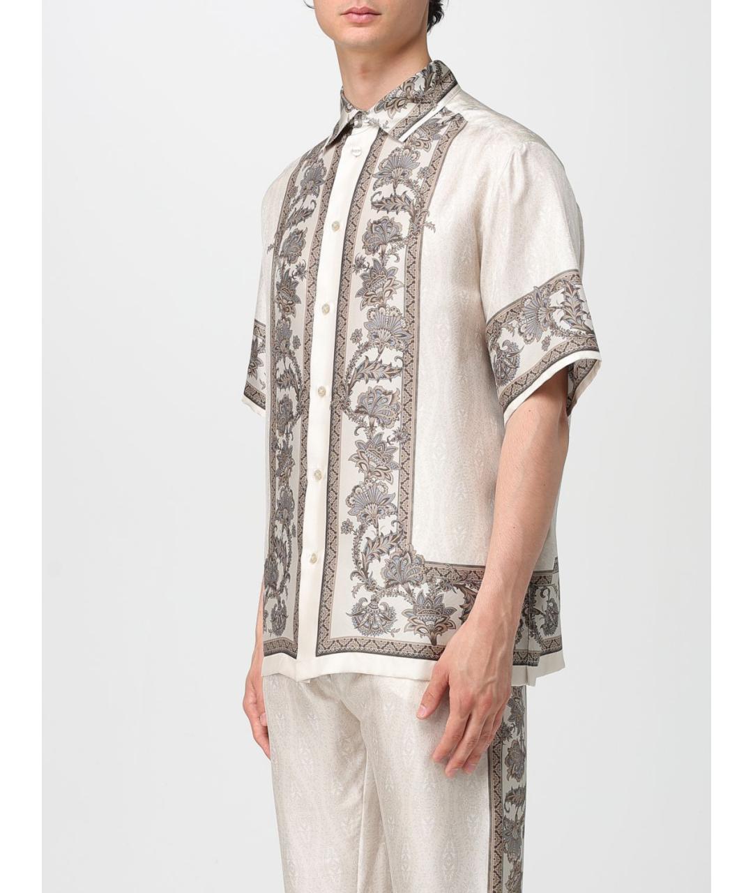 ETRO Белая хлопковая кэжуал рубашка, фото 5