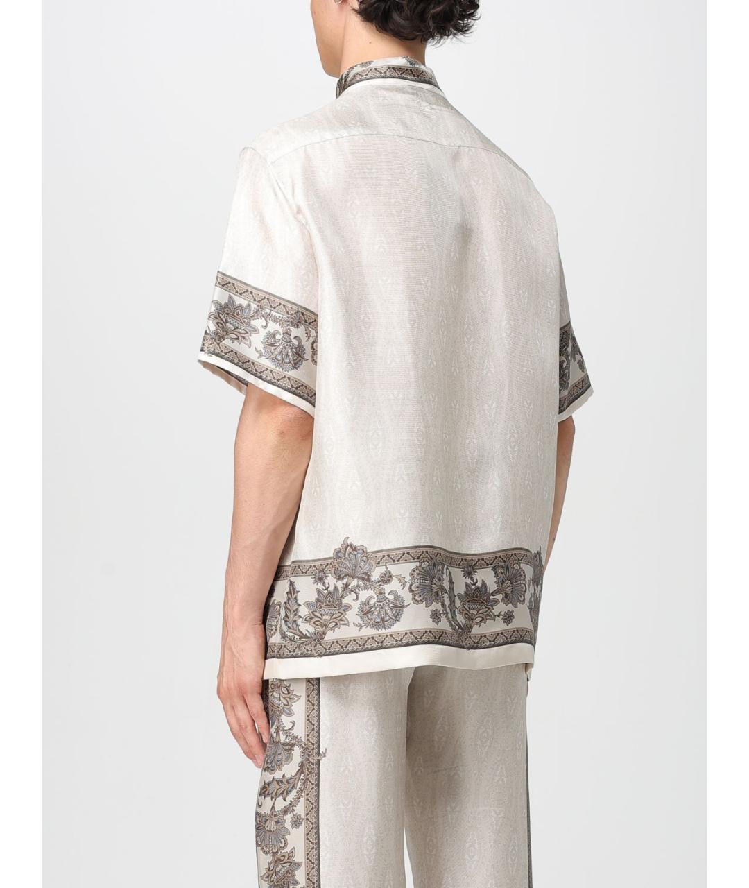ETRO Белая хлопковая кэжуал рубашка, фото 4
