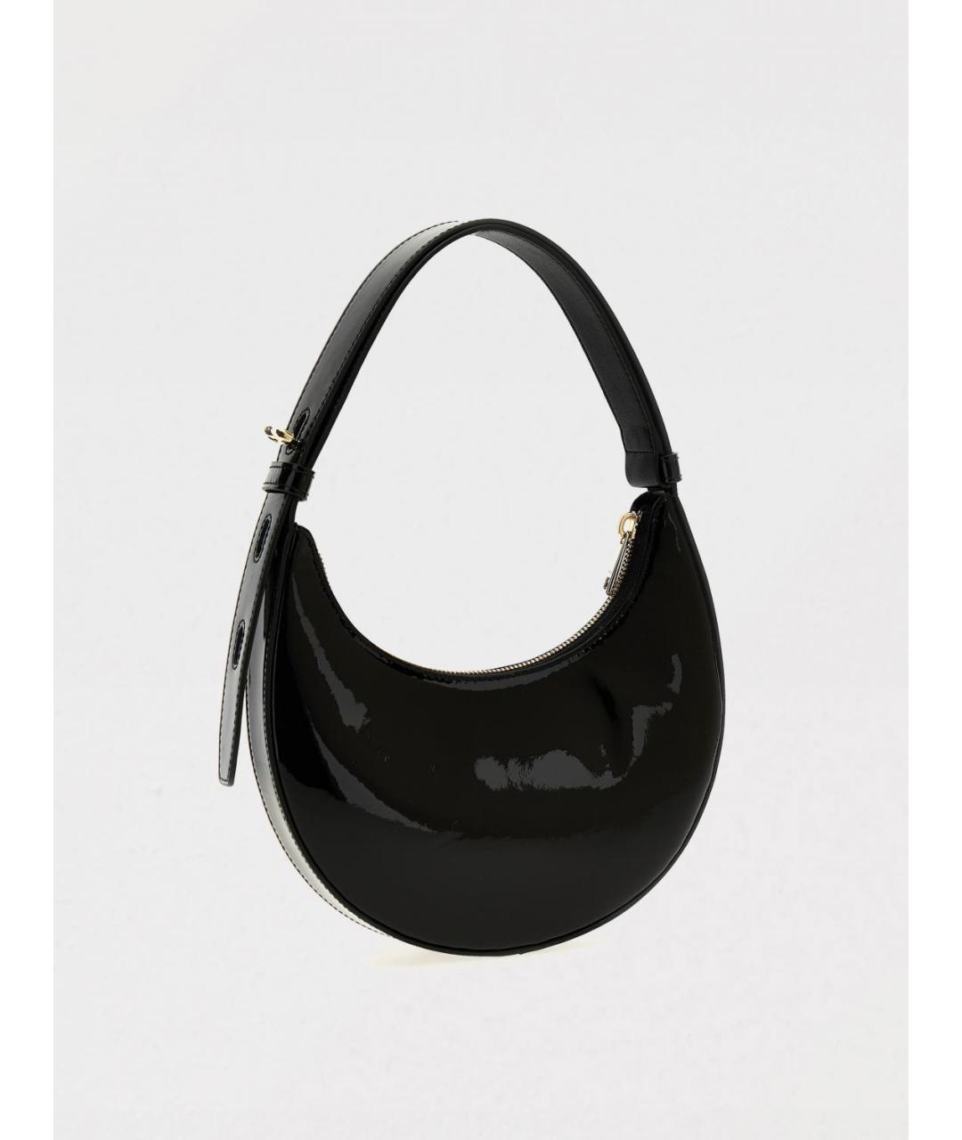 FURLA Черная сумка через плечо из лакированной кожи, фото 2