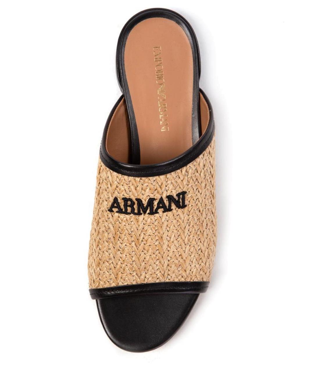 EMPORIO ARMANI Бежевые мюли, фото 3