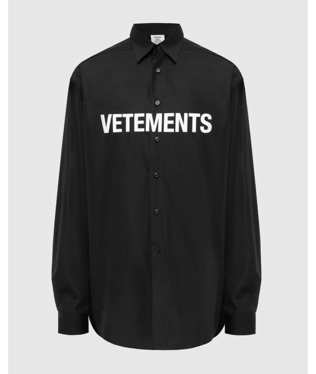 VETEMENTS Черная хлопковая рубашка, фото 5