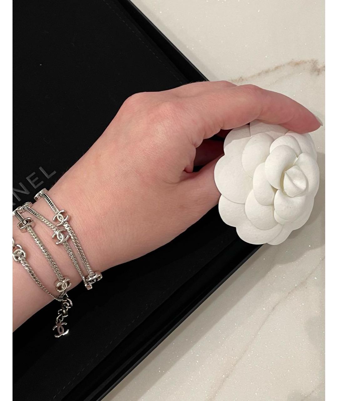 CHANEL Серебряное металлическое колье, фото 5