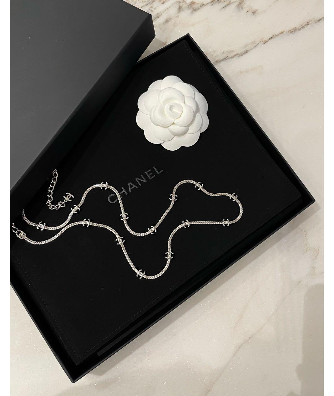 CHANEL Серебряное металлическое колье, фото 4