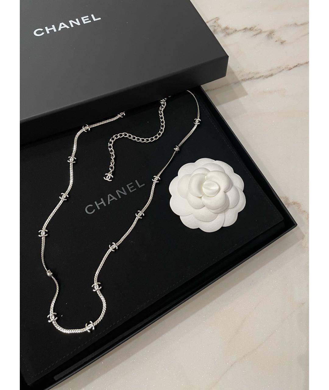CHANEL Серебряное металлическое колье, фото 3
