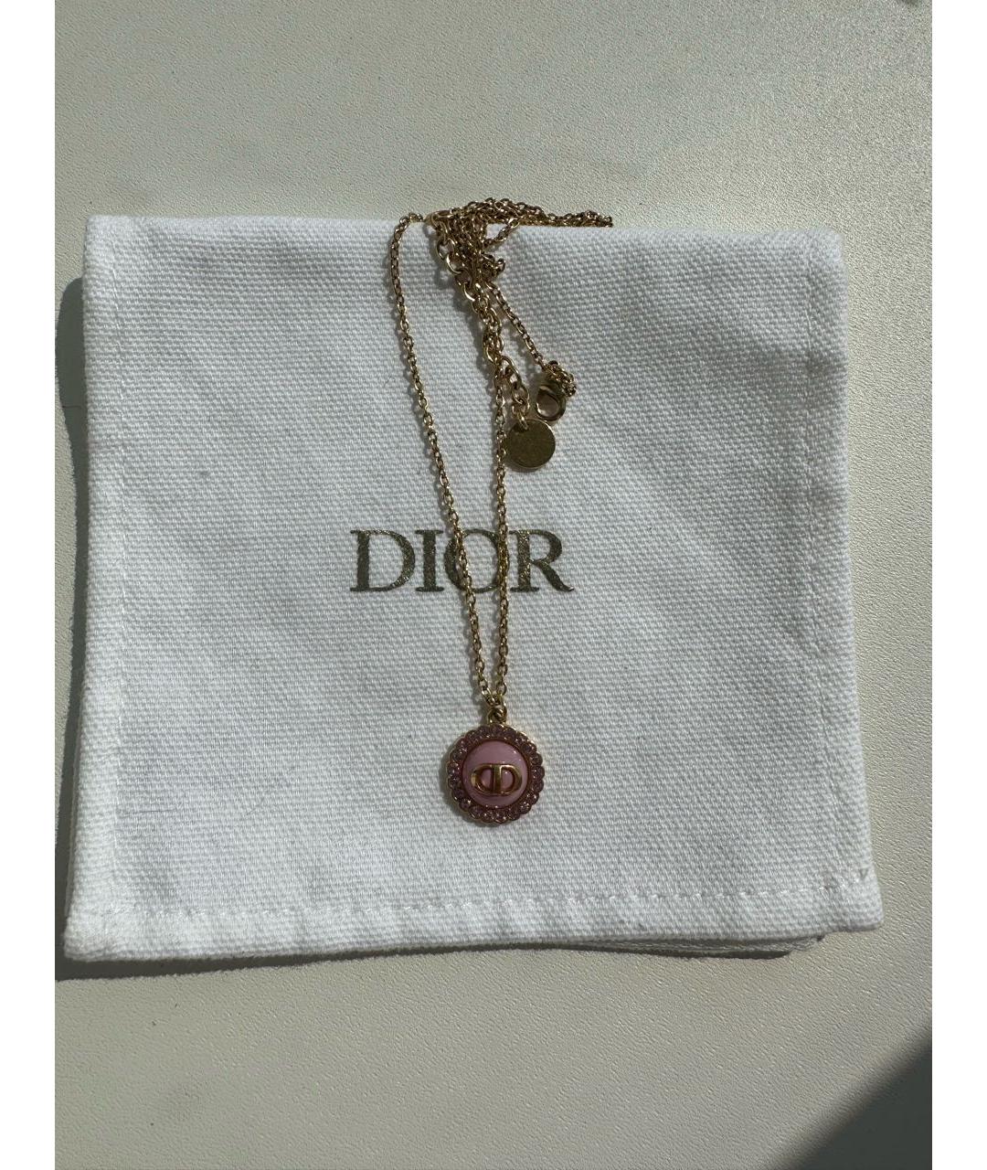 CHRISTIAN DIOR Розовая металлическая подвеска, фото 2