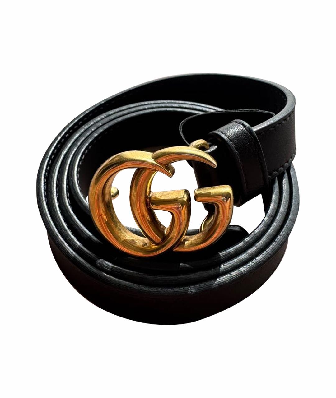 GUCCI Черный кожаный ремень, фото 6