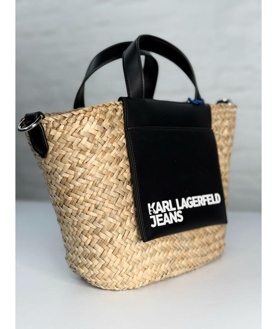 KARL LAGERFELD Бежевая пляжная сумка, фото 2