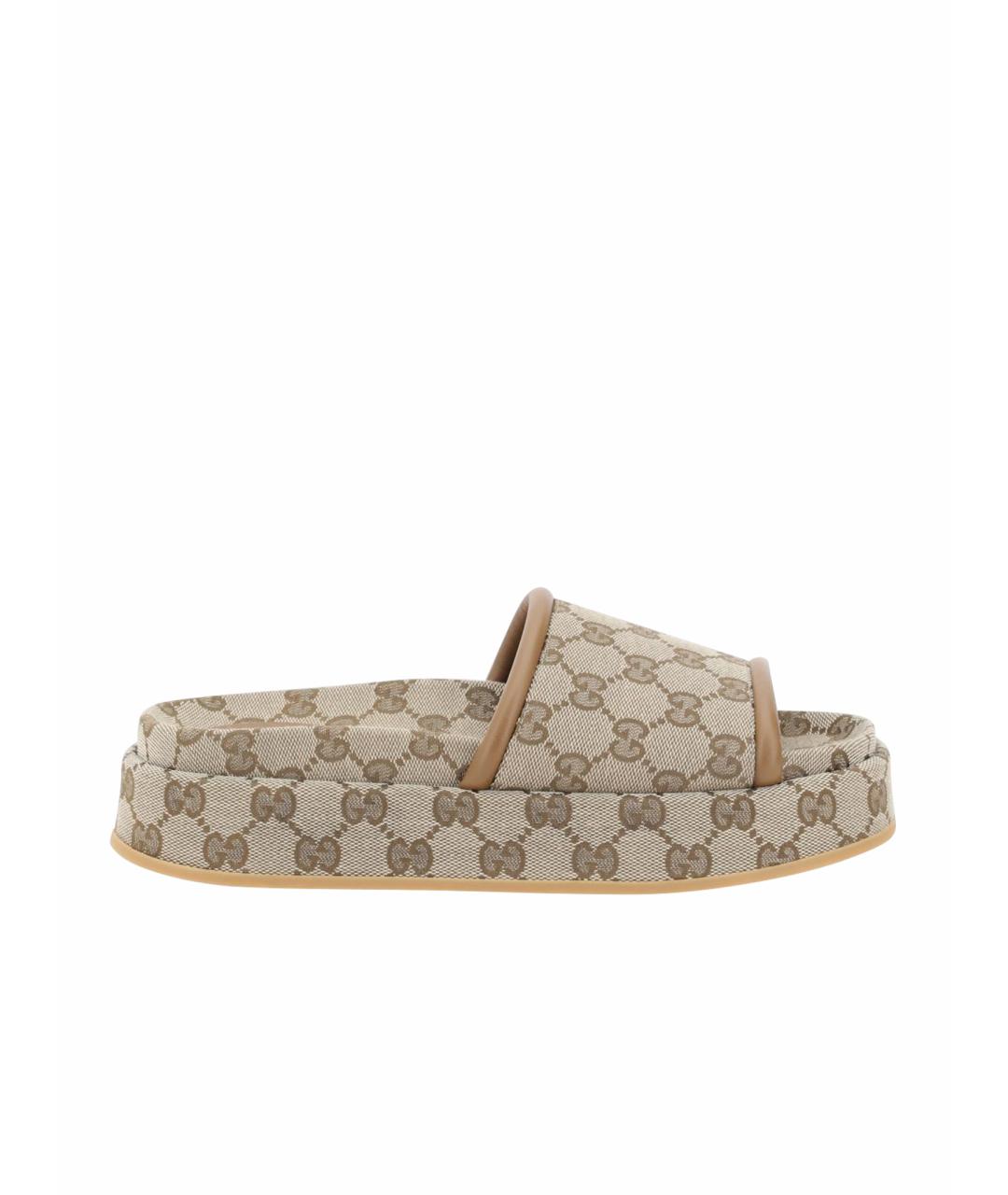 GUCCI Бежевые шлепанцы, фото 1