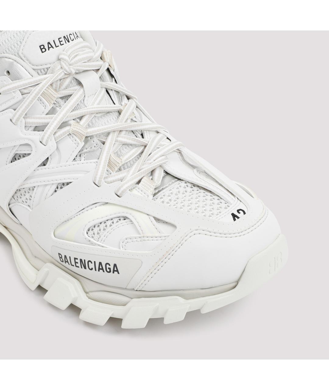 BALENCIAGA Белые синтетические низкие кроссовки / кеды, фото 5