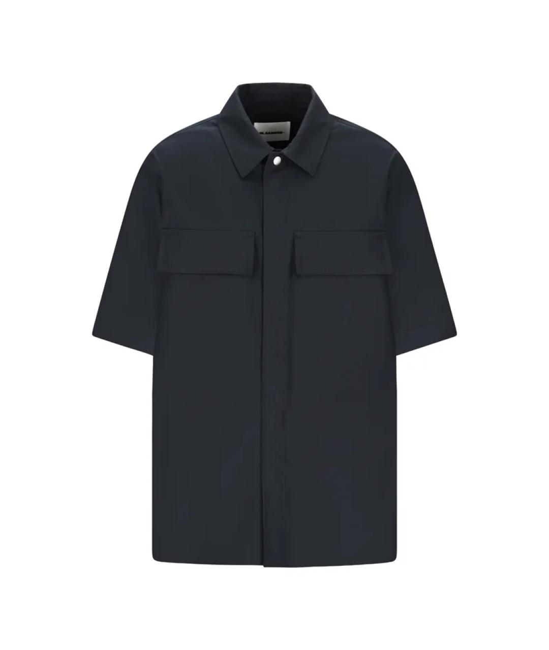 JIL SANDER Черная хлопковая кэжуал рубашка, фото 1