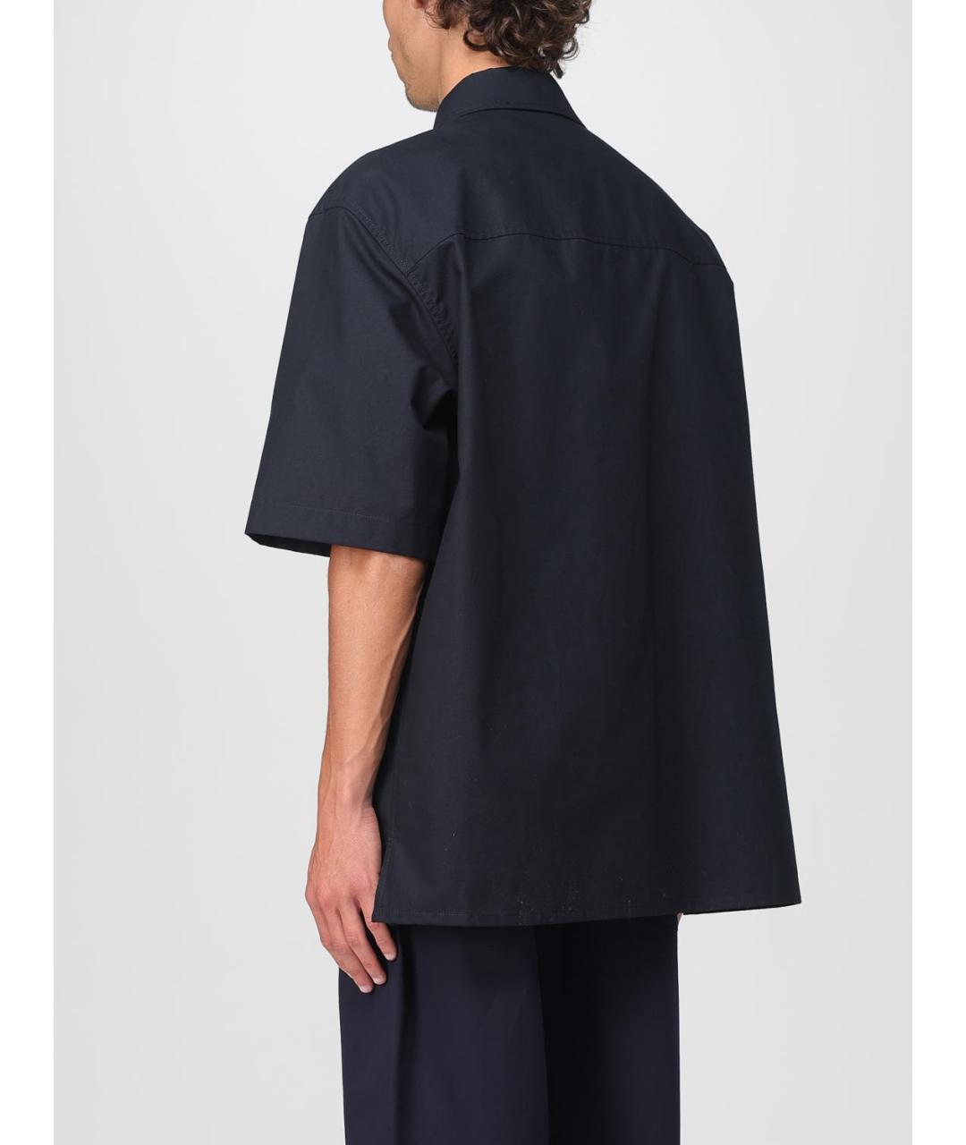 JIL SANDER Черная хлопковая кэжуал рубашка, фото 4