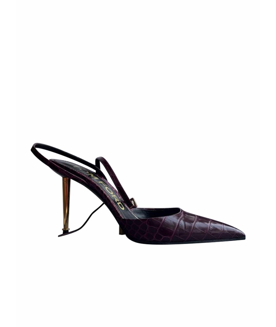 TOM FORD Фиолетовые кожаные туфли, фото 1