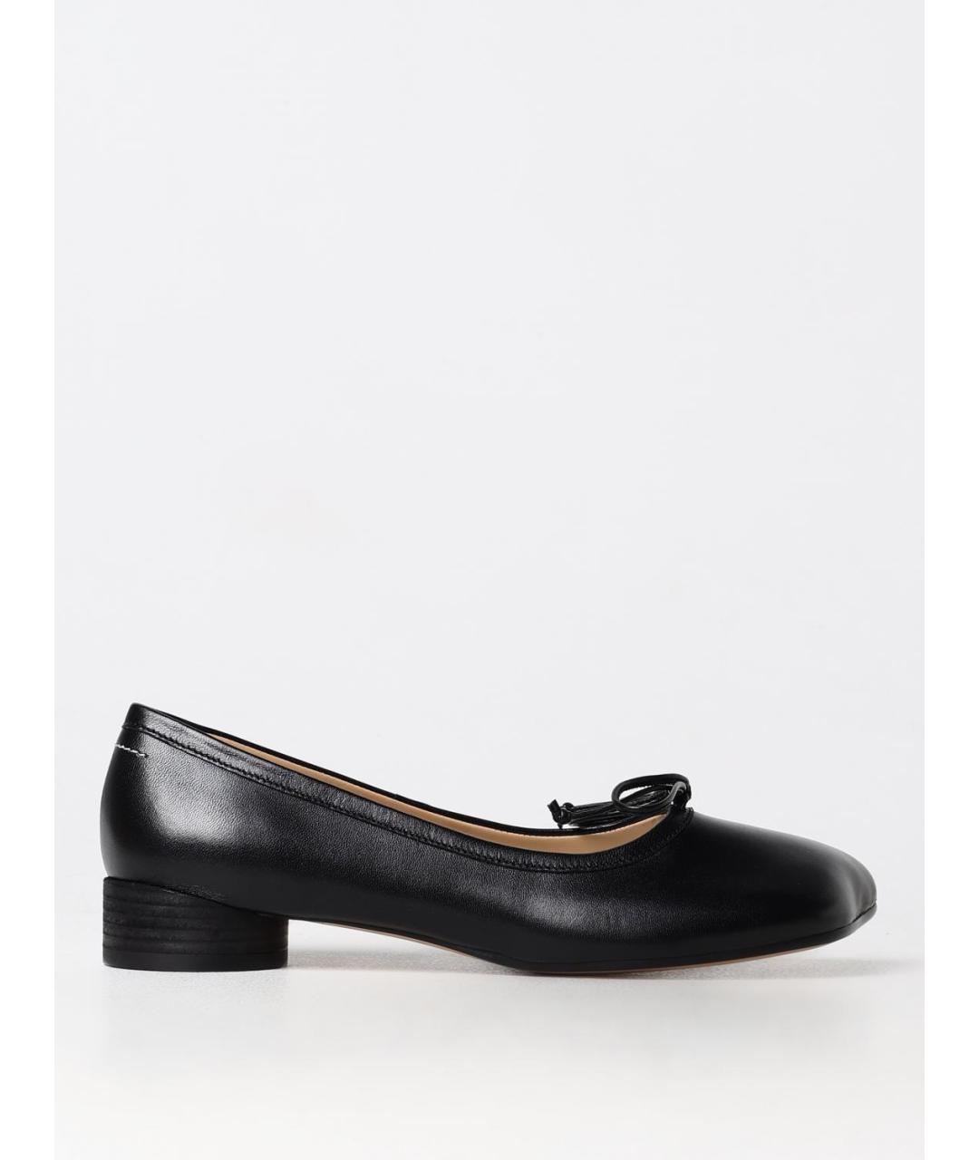 MM6 MAISON MARGIELA Черные кожаные балетки, фото 3