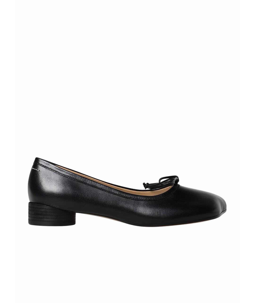 MM6 MAISON MARGIELA Черные кожаные балетки, фото 1