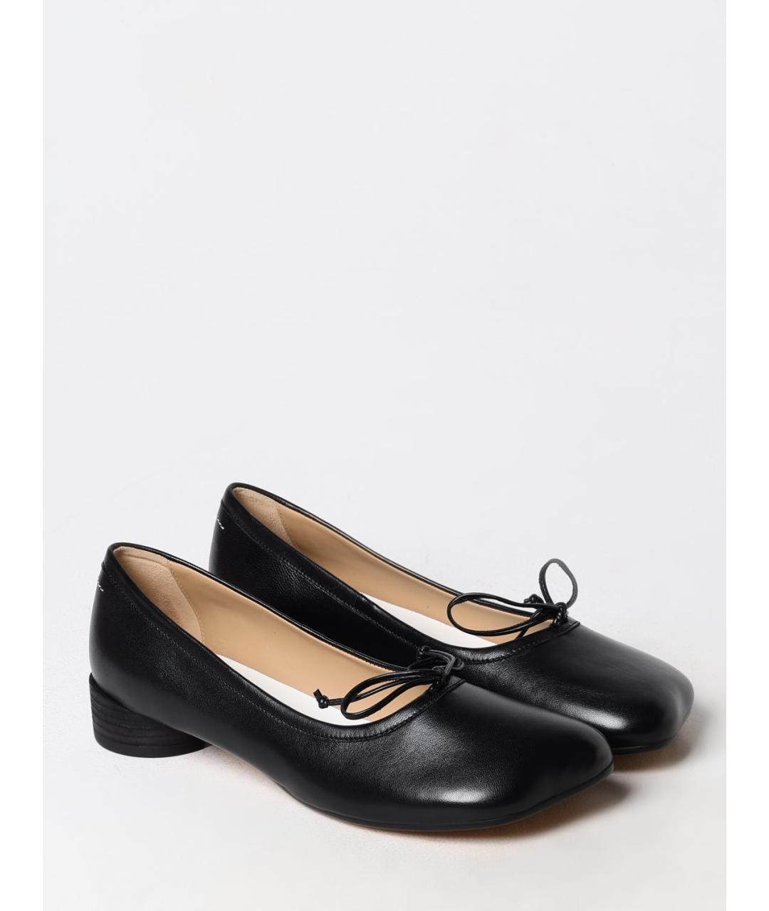 MM6 MAISON MARGIELA Черные кожаные балетки, фото 2