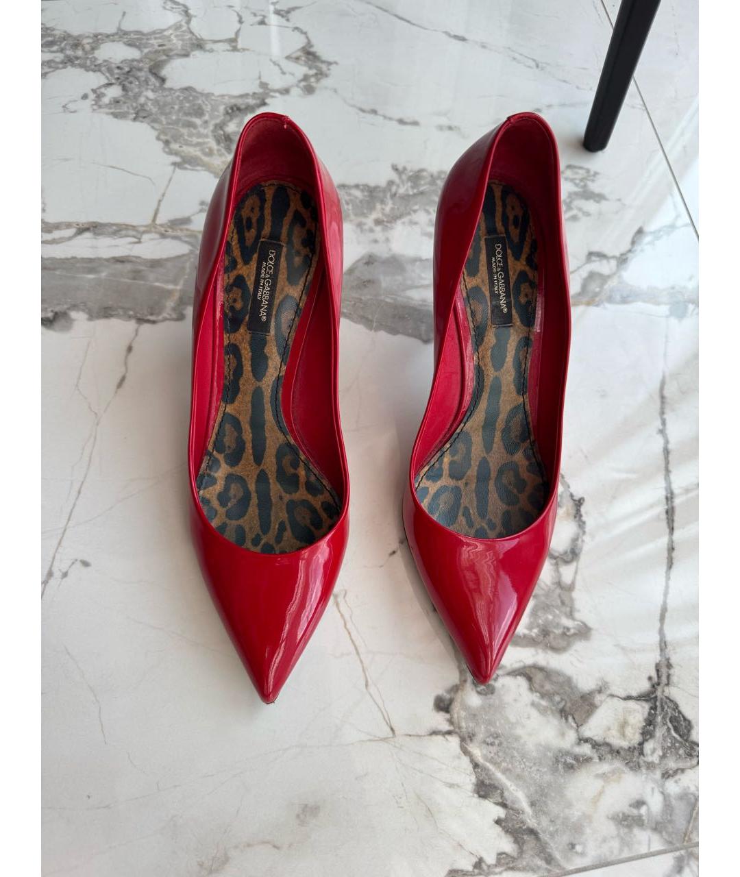 DOLCE&GABBANA Красные туфли из лакированной кожи, фото 3