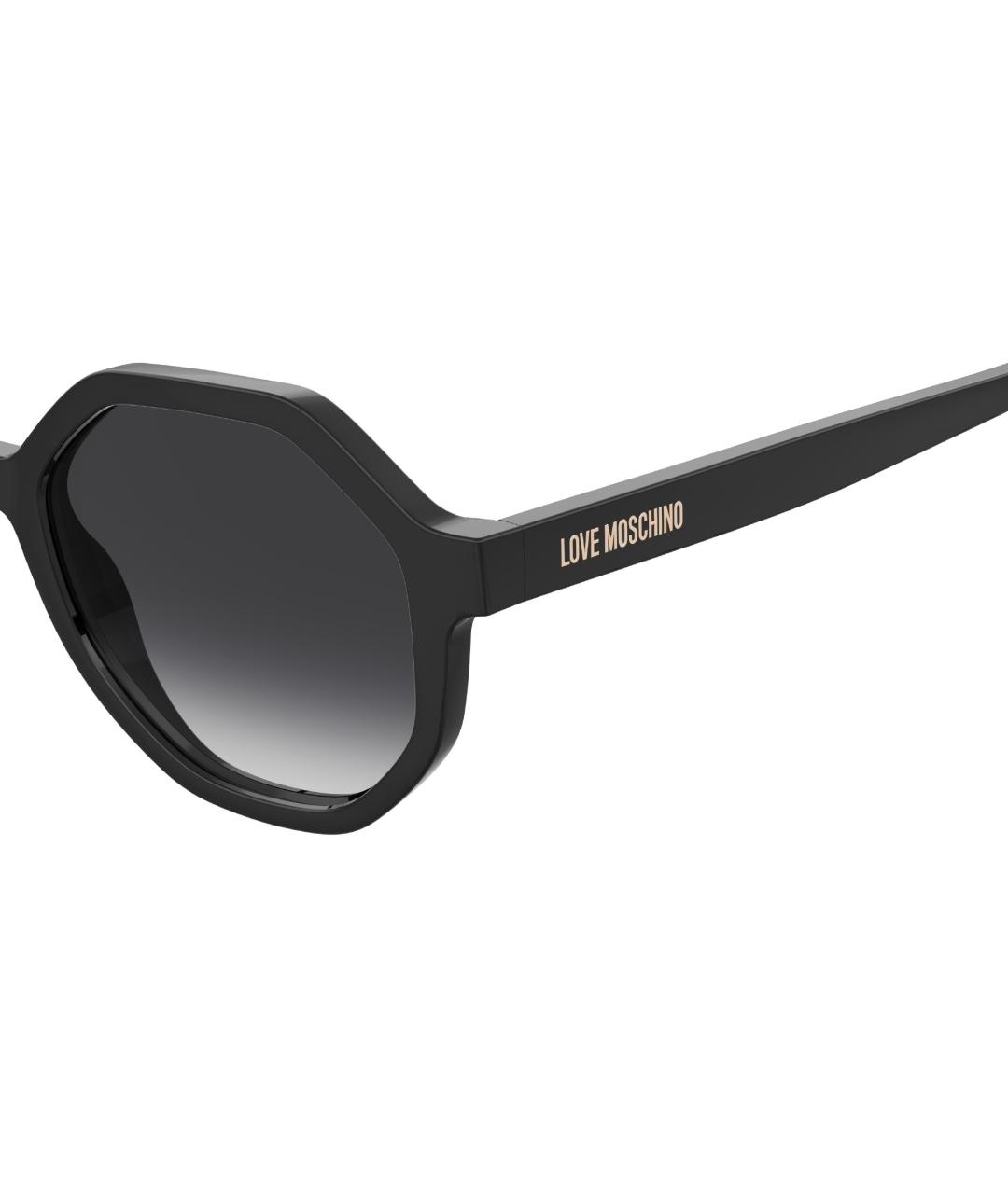 LOVE MOSCHINO Черные пластиковые солнцезащитные очки, фото 3