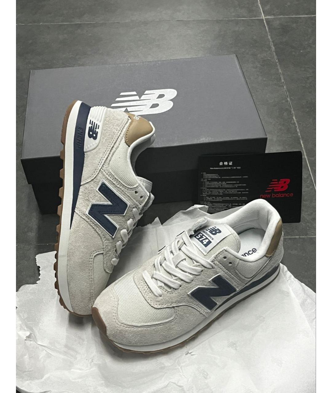 NEW BALANCE Бежевые низкие кроссовки / кеды, фото 4