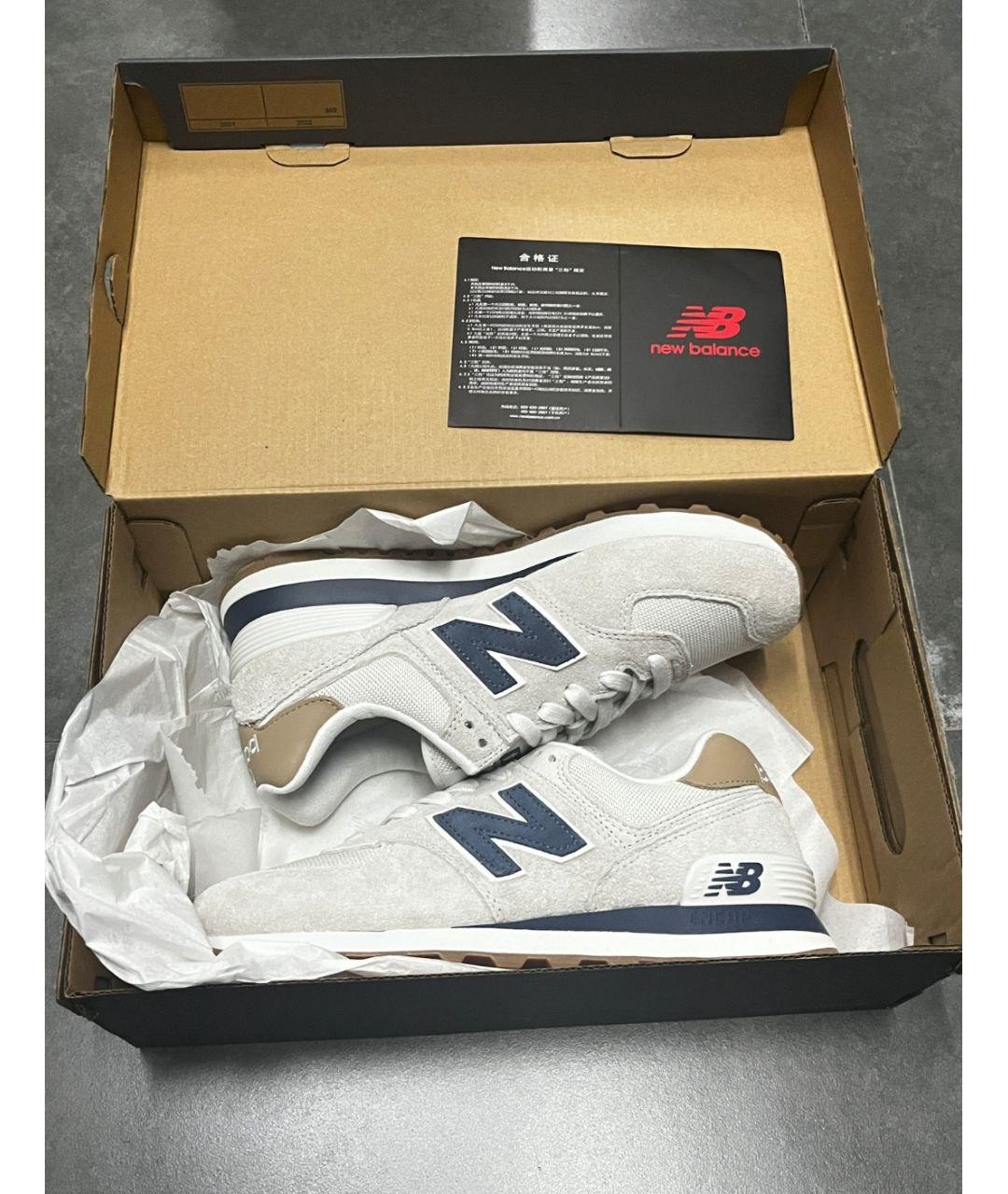 NEW BALANCE Бежевые низкие кроссовки / кеды, фото 7