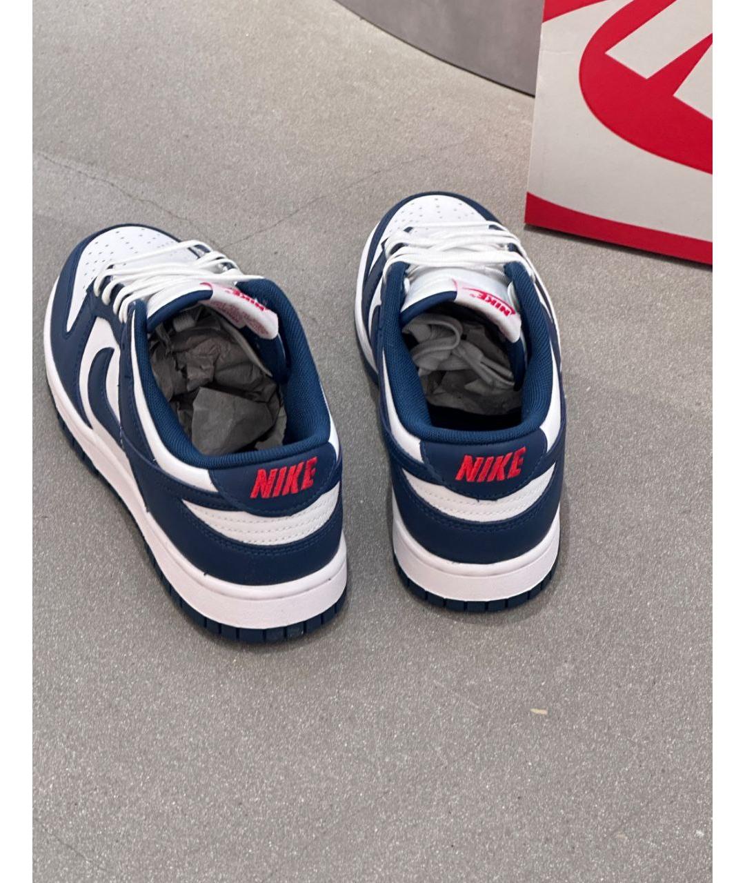 NIKE Синие кожаные кроссовки, фото 3