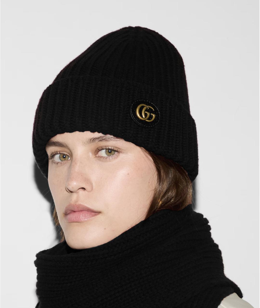 GUCCI Черная шерстяная шапка, фото 3