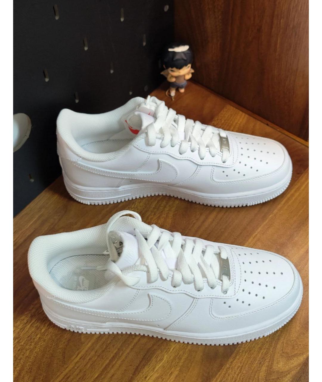 NIKE Белые кожаные кроссовки, фото 4