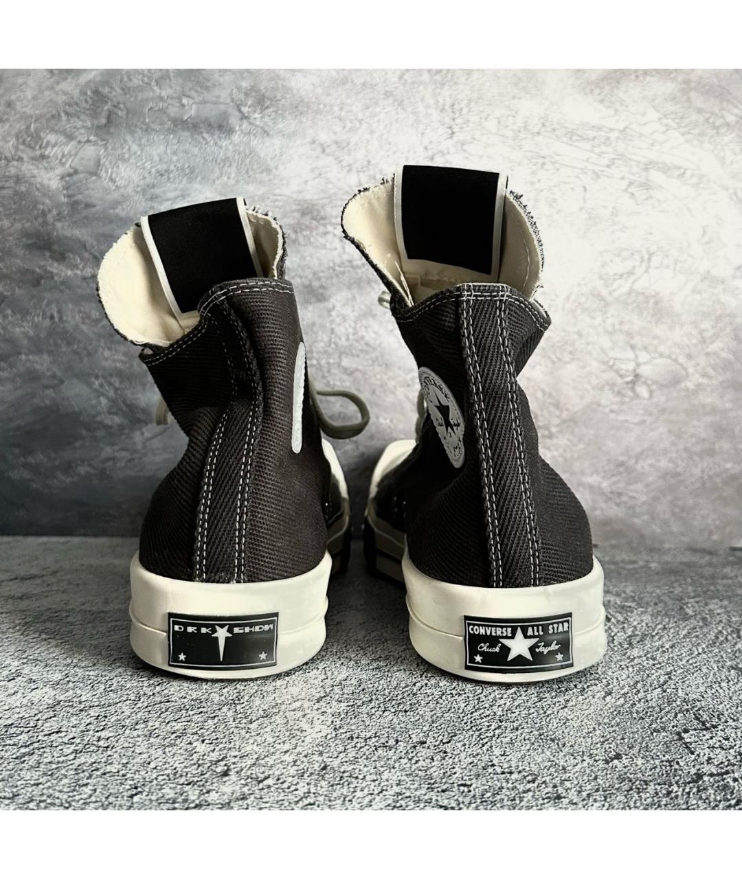 RICK OWENS DRKSHDW Черные высокие кроссовки / кеды, фото 5