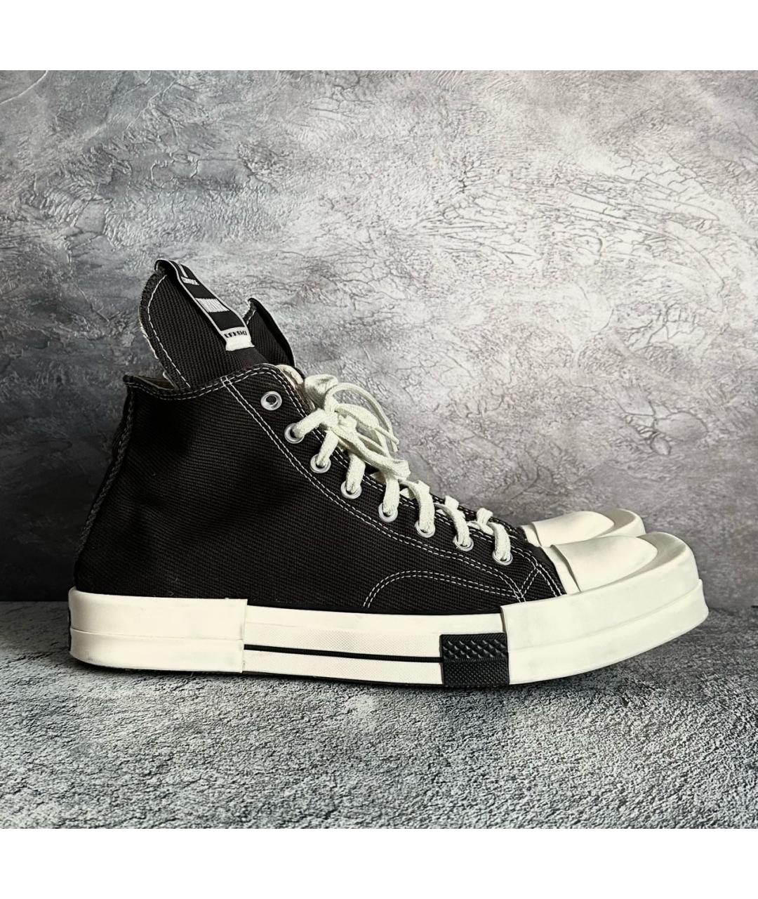 RICK OWENS DRKSHDW Черные высокие кроссовки / кеды, фото 2