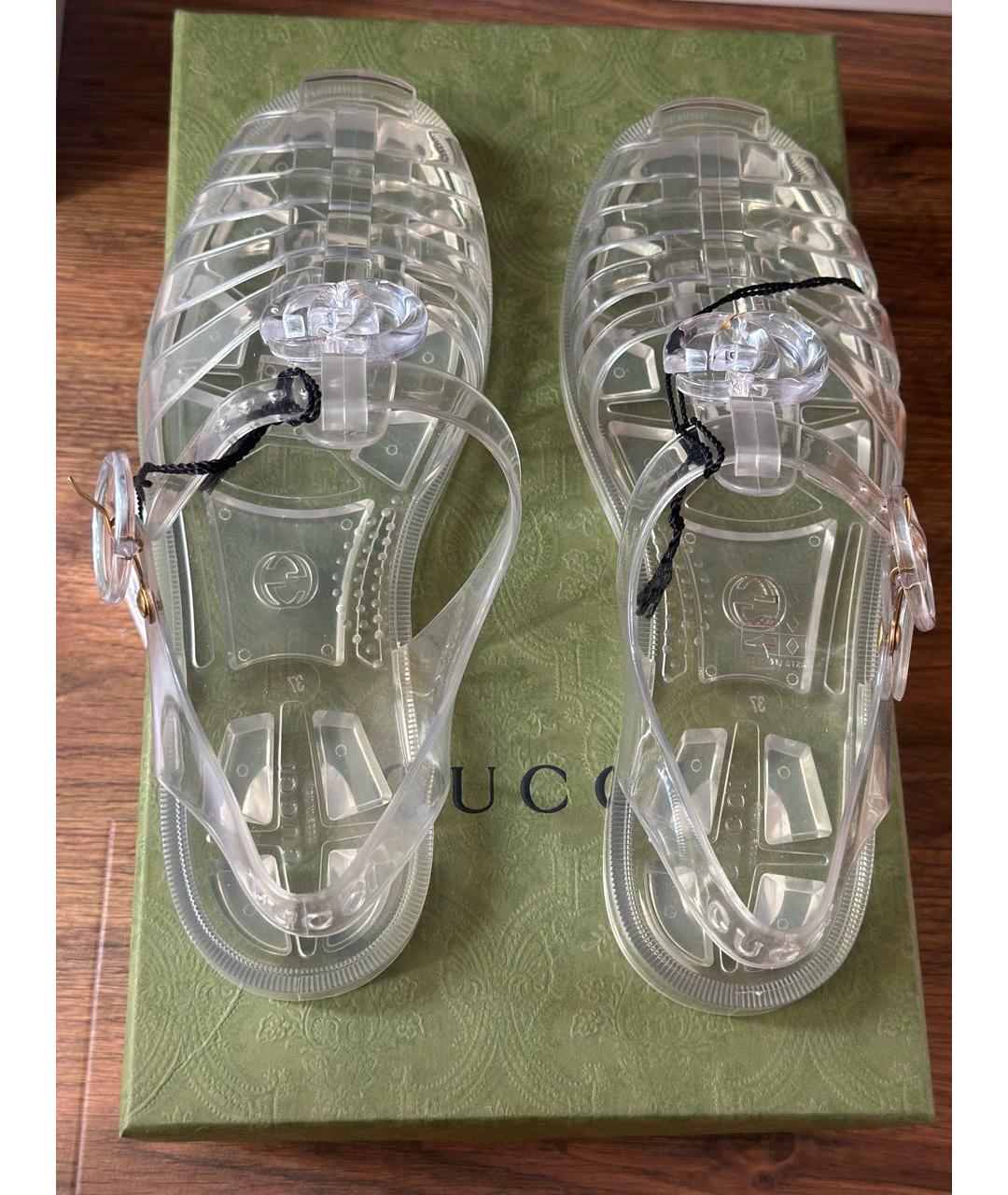 GUCCI Резиновые сандалии, фото 3