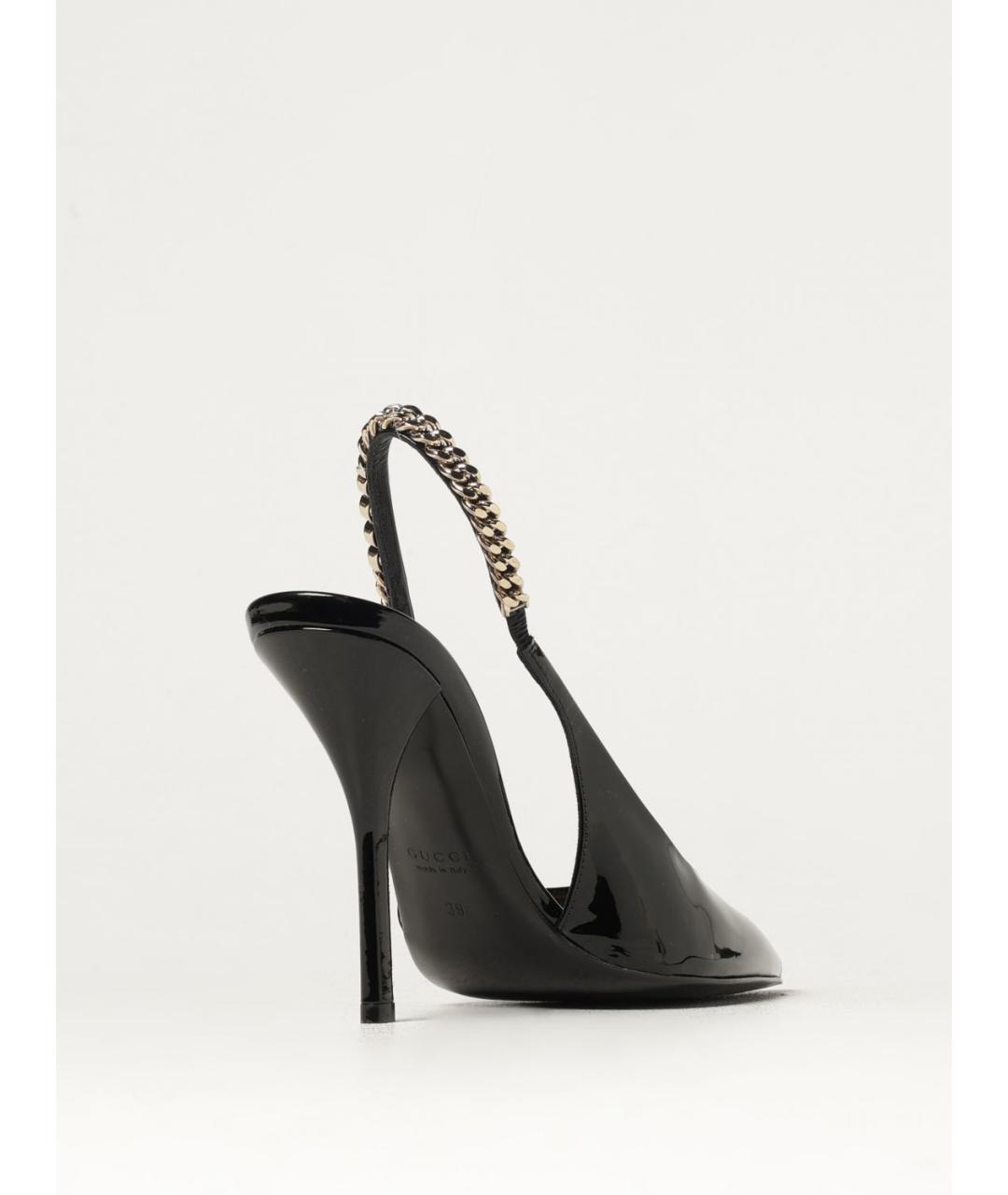 GUCCI Черные кожаные туфли, фото 3