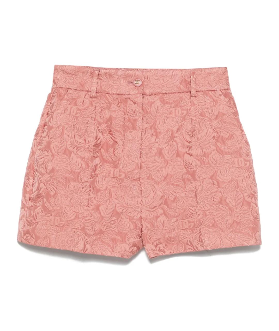 DOLCE&GABBANA Розовые хлопко-эластановые шорты, фото 1