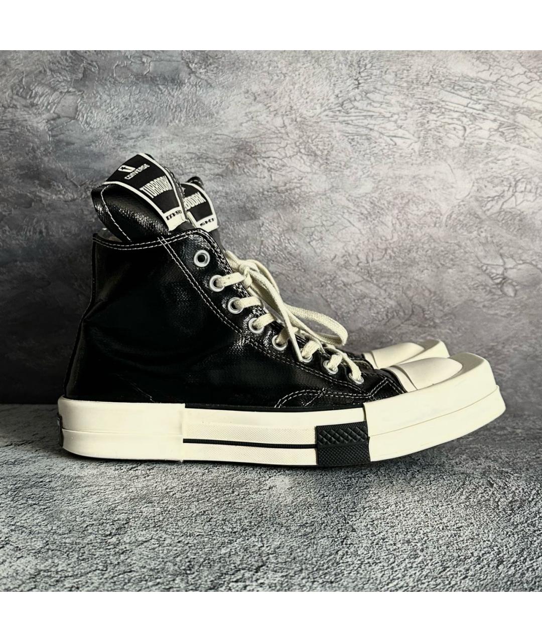 RICK OWENS DRKSHDW Черные высокие кроссовки / кеды, фото 2