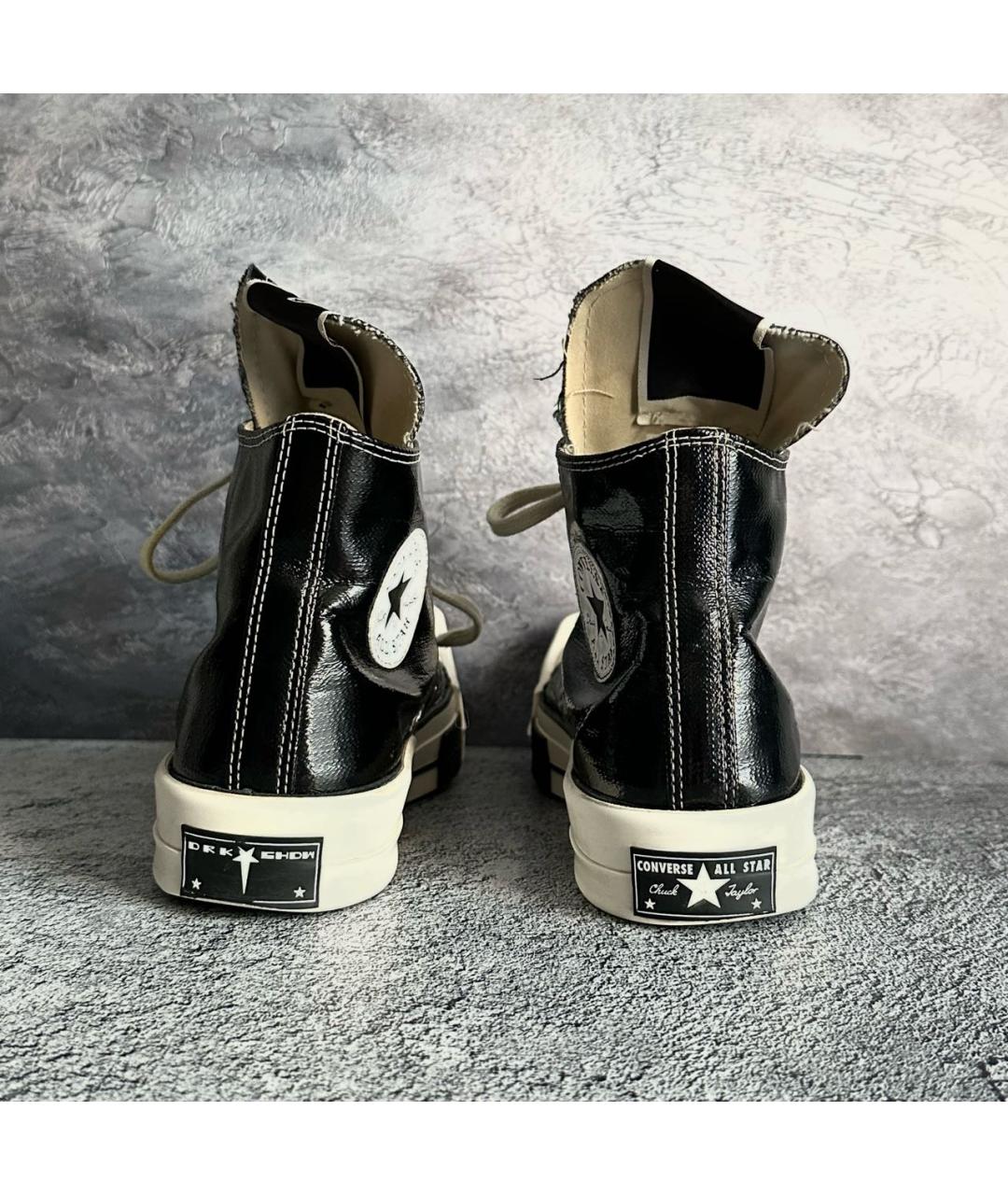 RICK OWENS DRKSHDW Черные высокие кроссовки / кеды, фото 5