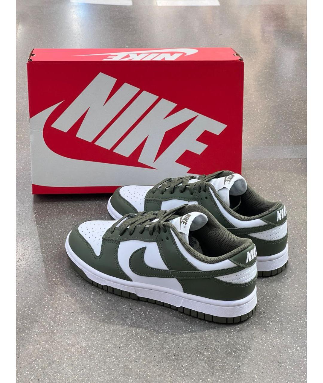 NIKE Зеленые кожаные кроссовки, фото 3