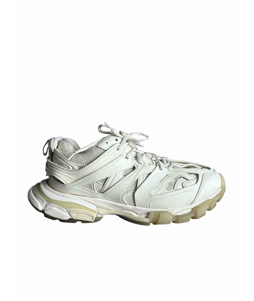 BALENCIAGA Белые текстильные низкие кроссовки / кеды, фото 1