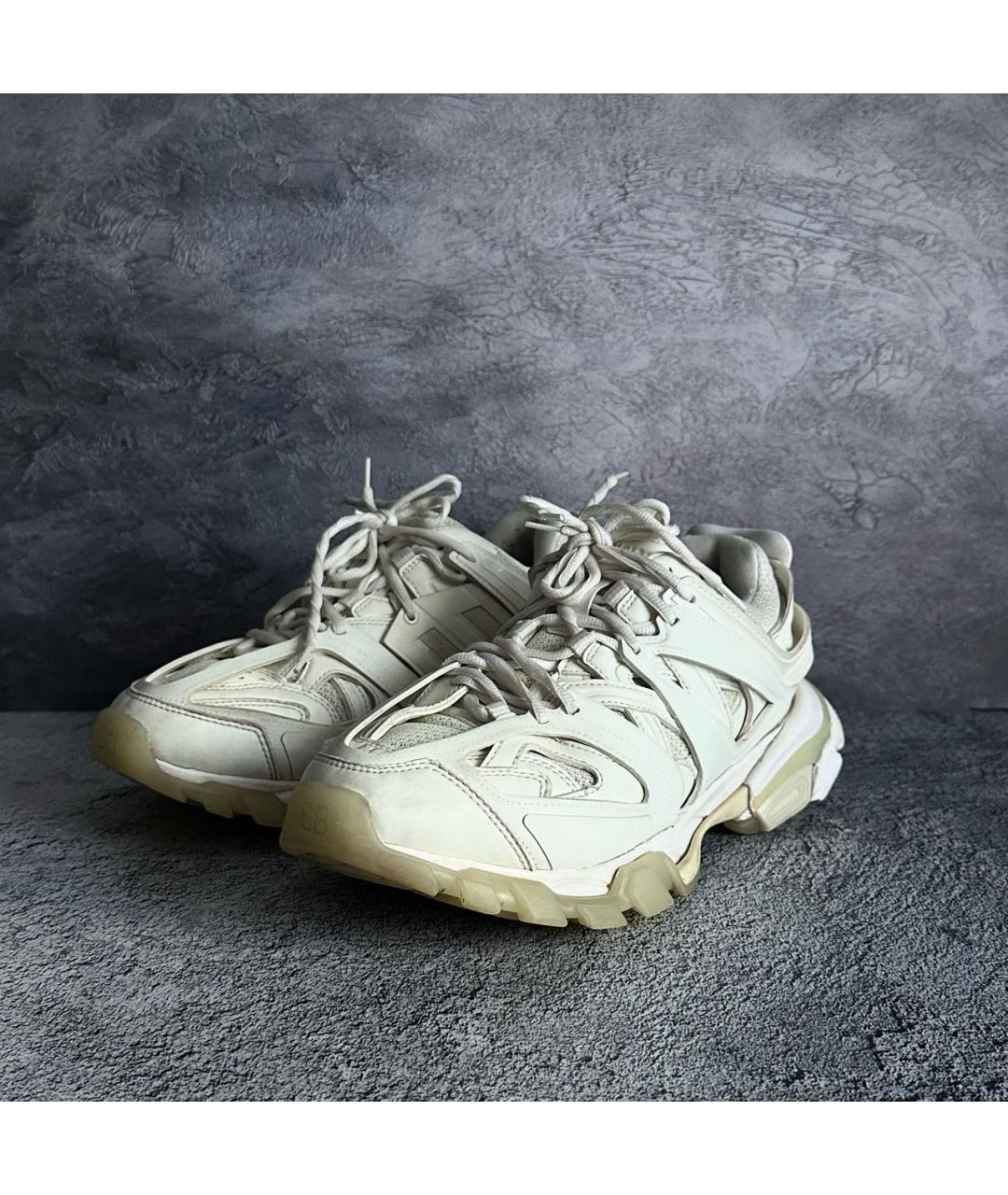 BALENCIAGA Белые текстильные низкие кроссовки / кеды, фото 2