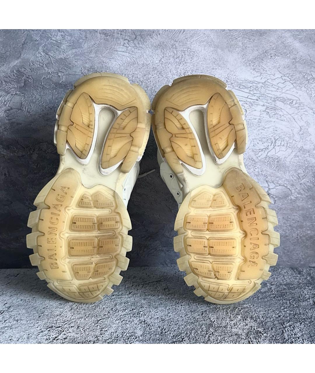 BALENCIAGA Белые текстильные низкие кроссовки / кеды, фото 5