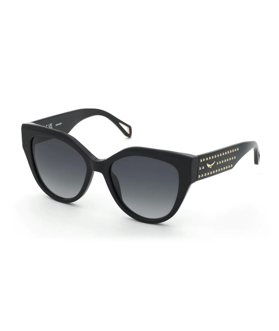 ZADIG & VOLTAIRE Черные пластиковые солнцезащитные очки, фото 1