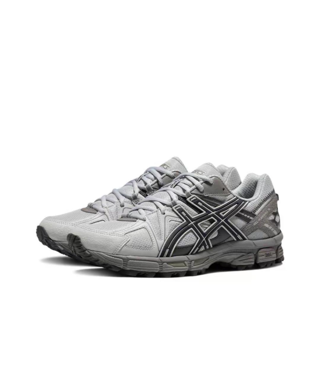 ASICS Антрацитовые текстильные низкие кроссовки / кеды, фото 3