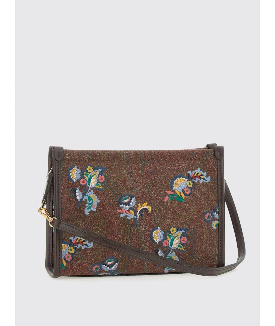 ETRO Коричневая кожаная сумка через плечо, фото 2