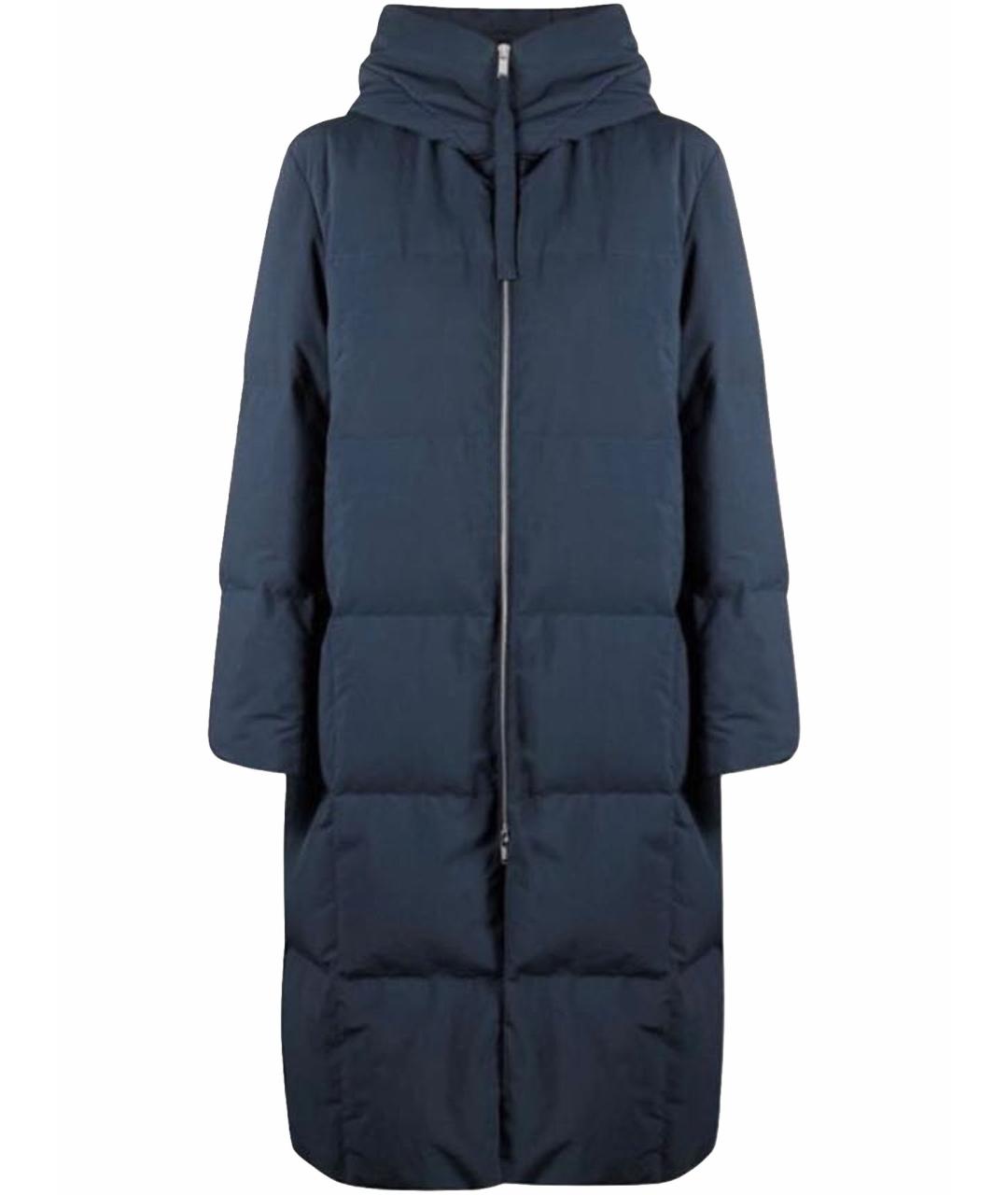 JIL SANDER Темно-синий полиэстеровый пуховик, фото 1