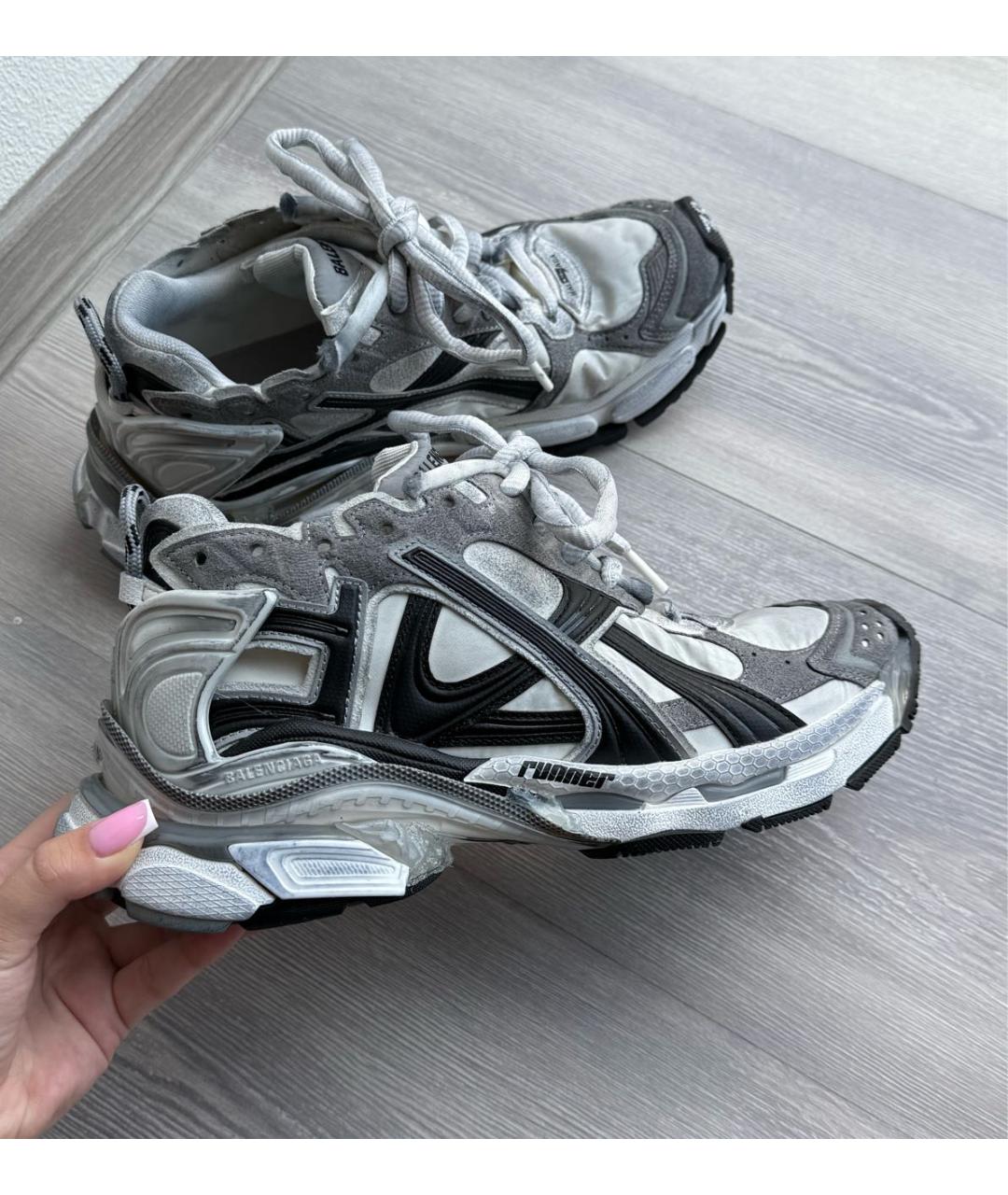 BALENCIAGA Серые кроссовки, фото 4