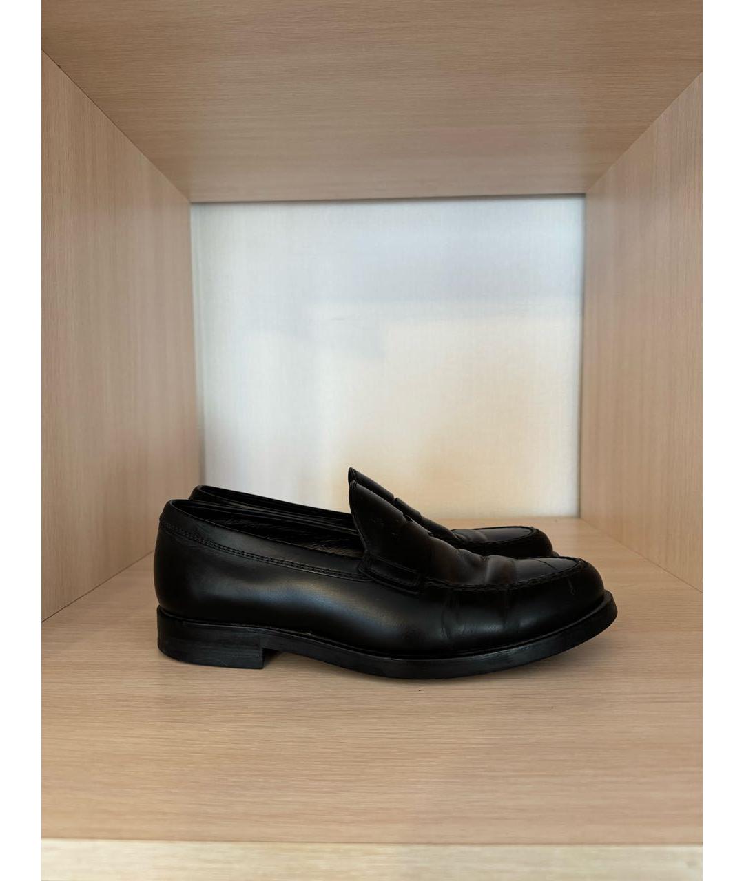 TOD'S Черные кожаные лоферы, фото 5