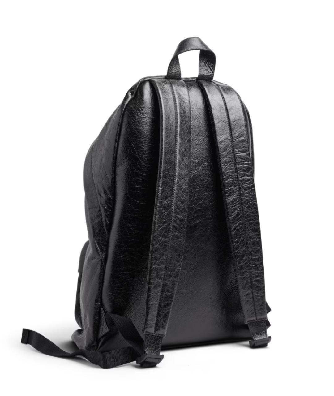 BALENCIAGA Черный кожаный рюкзак, фото 3
